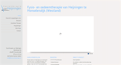 Desktop Screenshot of fysiovanheijningen.nl
